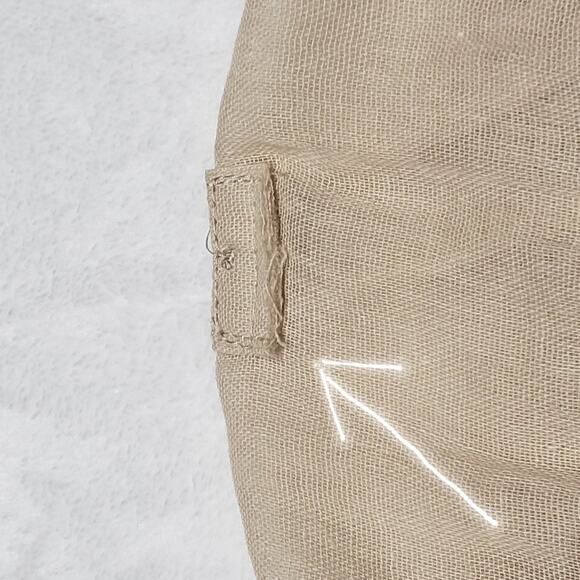 Krazy Kat Womens XL Light Khaki Cotton Tunic Top Crochet Button Front Boho Style - Picture 7 of 12